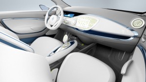 Interior de coche eléctrico